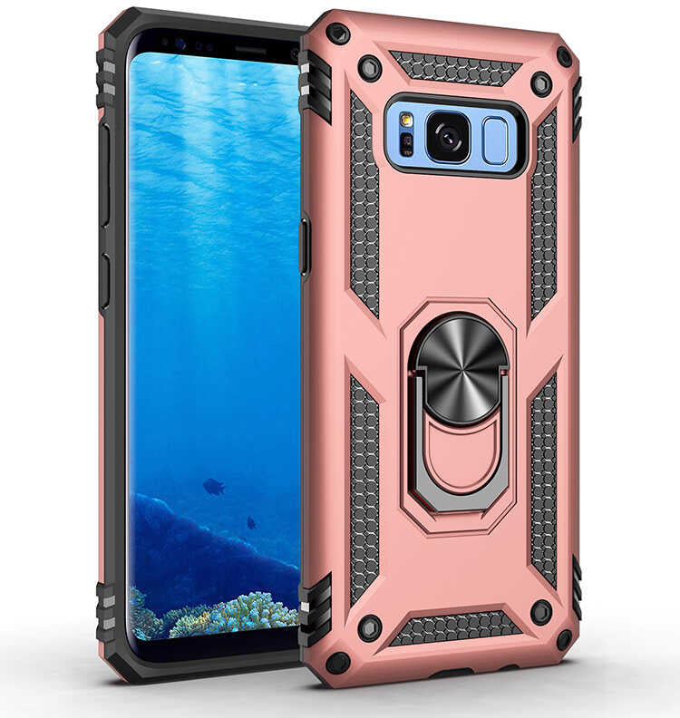 Galaxy S8 Kılıf Zore Vega Kapak Rose Gold