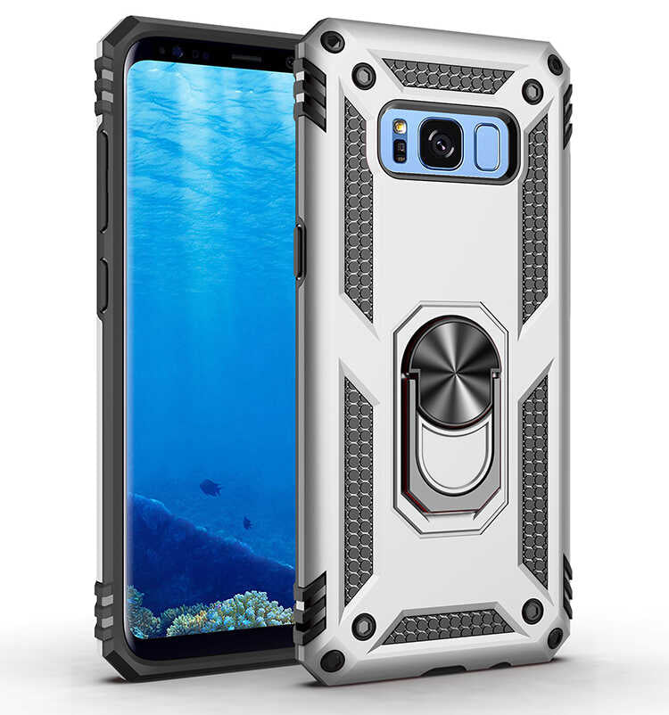 Galaxy S8 Kılıf Zore Vega Kapak Gri