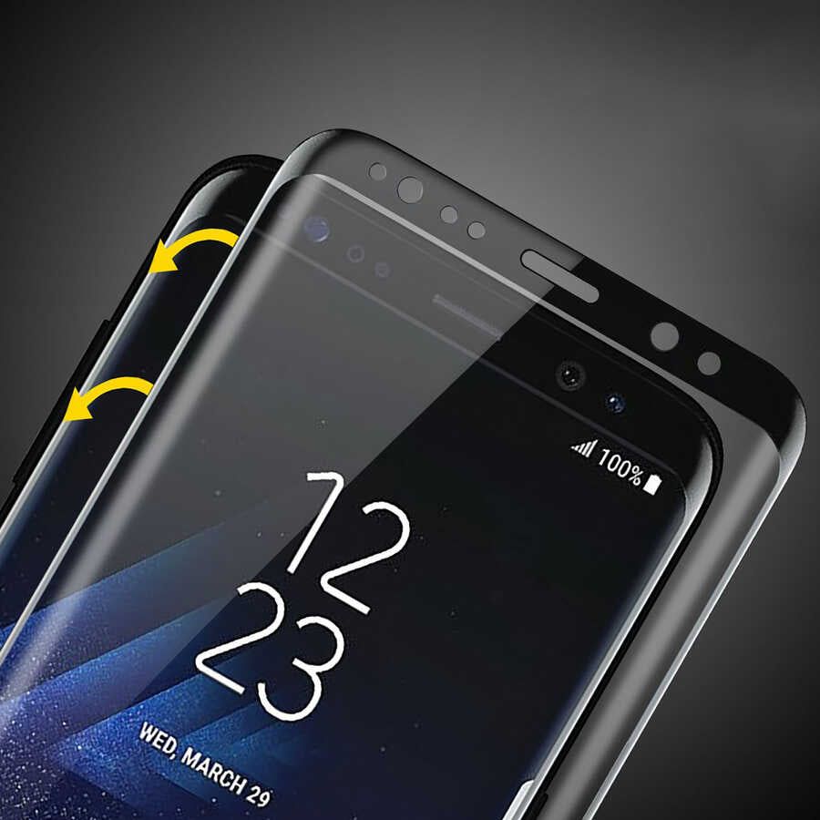 Galaxy S8 Plus Davin Seramik Ekran Koruyucu Siyah