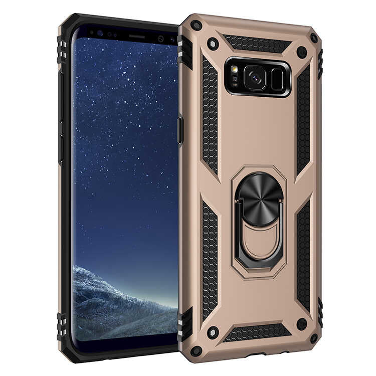 Galaxy S8 Plus Kılıf Zore Vega Kapak Gold