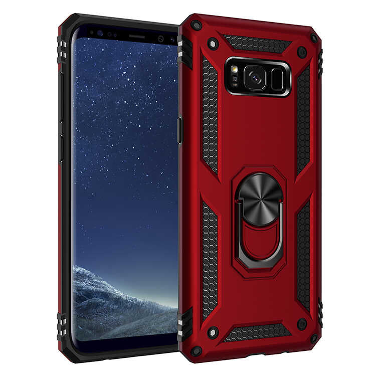 Galaxy S8 Plus Kılıf Zore Vega Kapak Kırmızı
