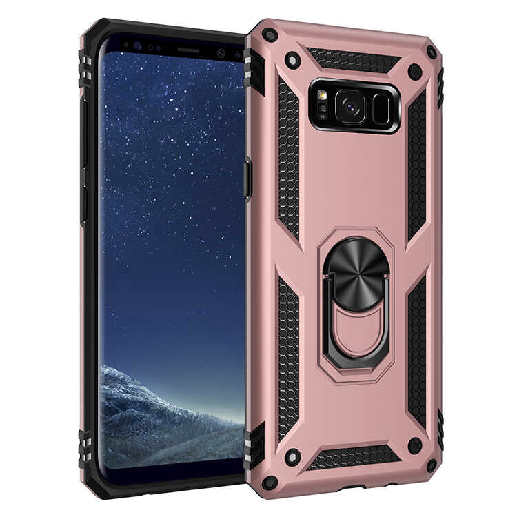 Galaxy S8 Plus Kılıf Zore Vega Kapak Rose Gold