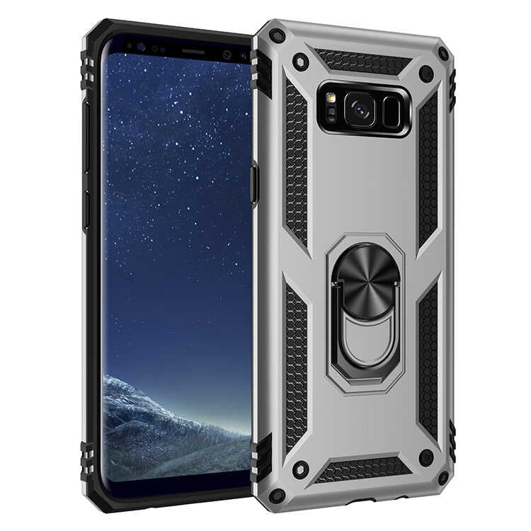 Galaxy S8 Plus Kılıf Zore Vega Kapak Gri