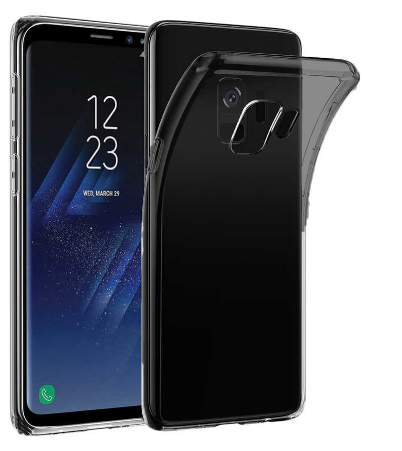 Galaxy S9 Kılıf Zore İmax Silikon Kamera Korumalı Füme