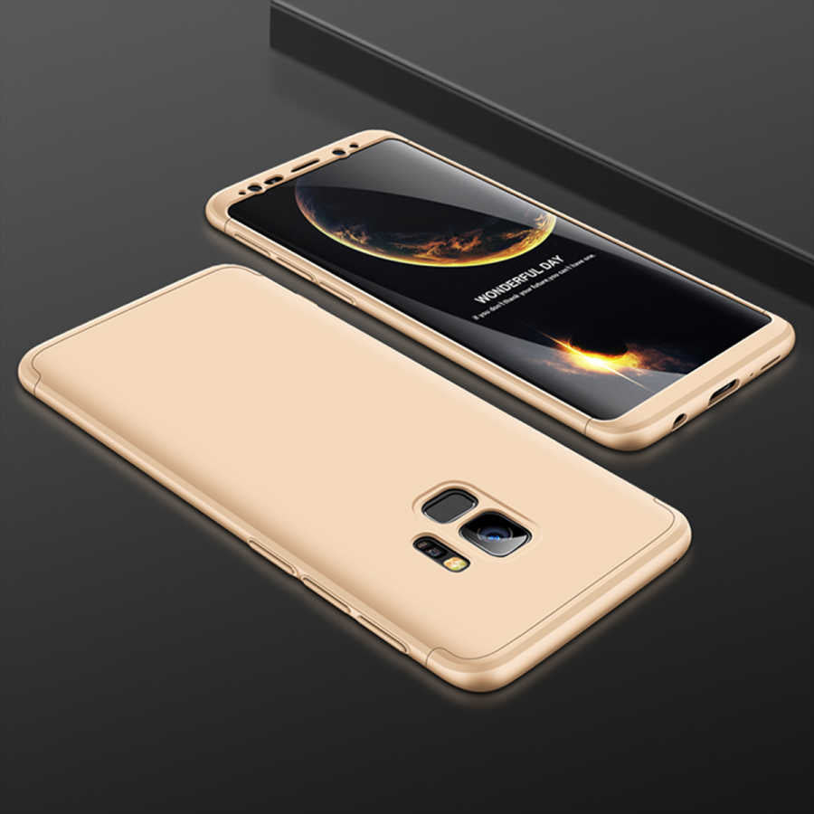 Galaxy S9 Kılıf Zore Ays Kapak Gold