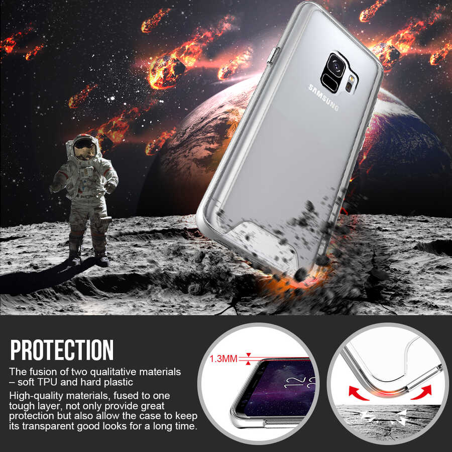 Galaxy S9 Kılıf Zore Gard Silikon Renksiz