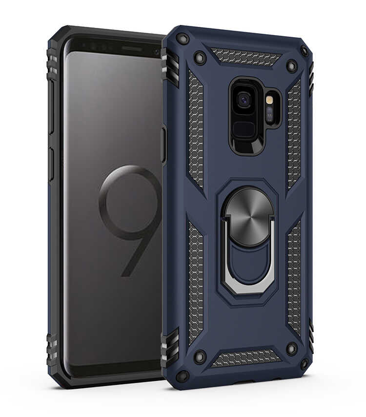 Galaxy S9 Kılıf Zore Vega Kapak Mavi