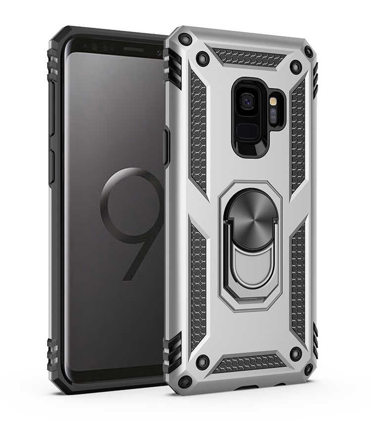 Galaxy S9 Kılıf Zore Vega Kapak Gri