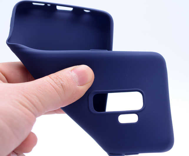 Galaxy S9 Plus Kılıf Zore Premier Silikon Kapak Saks Mavi