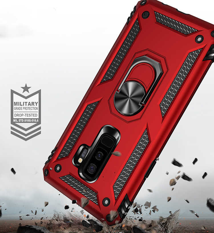 Galaxy S9 Plus Kılıf Zore Vega Kapak Kırmızı