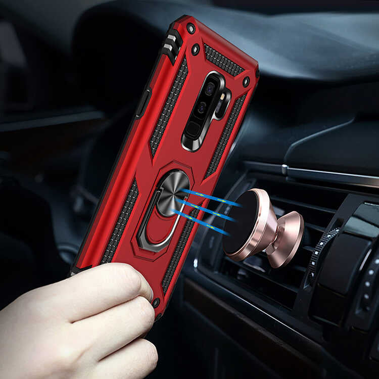 Galaxy S9 Plus Kılıf Zore Vega Kapak Kırmızı