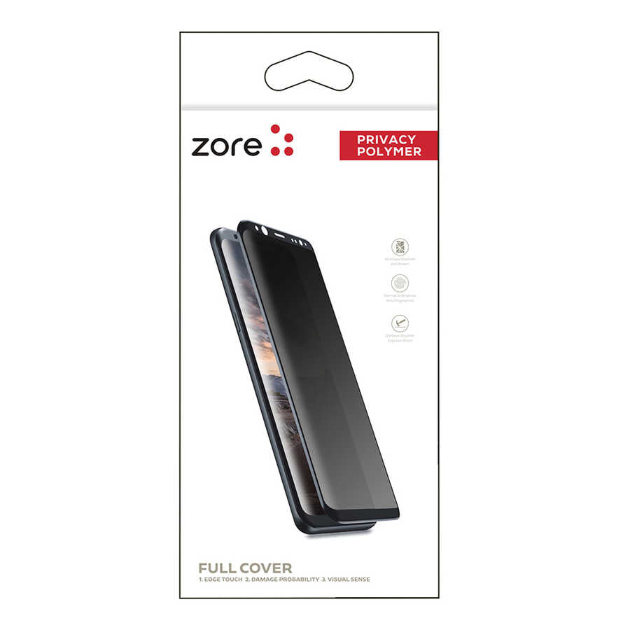 Galaxy S9 Plus Zore Privacy Polymer Nano Ekran Koruyucu Siyah