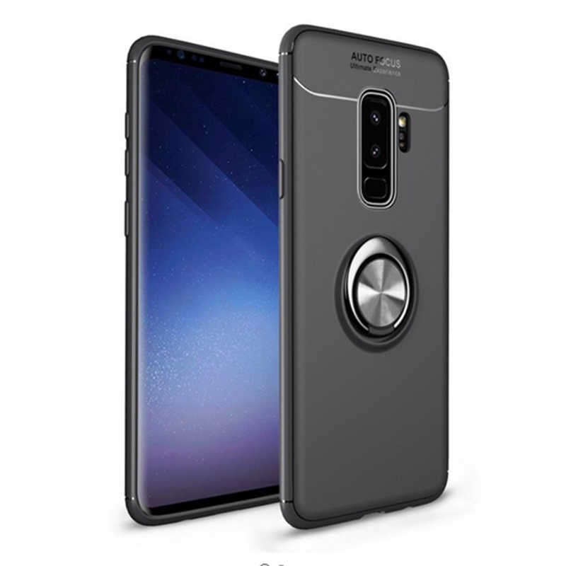 Galaxy S9 Plus Kılıf Zore Ravel Silikon Kapak Siyah-Kırmızı
