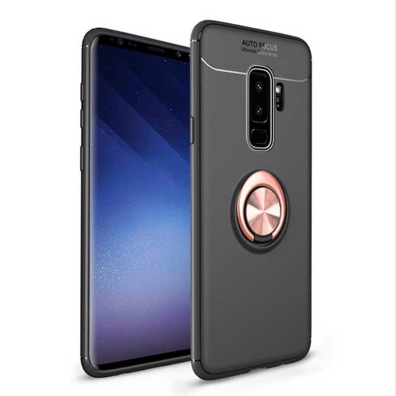 Galaxy S9 Plus Kılıf Zore Ravel Silikon Kapak Siyah-Kırmızı