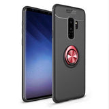 Galaxy S9 Plus Kılıf Zore Ravel Silikon Kapak Siyah-Kırmızı