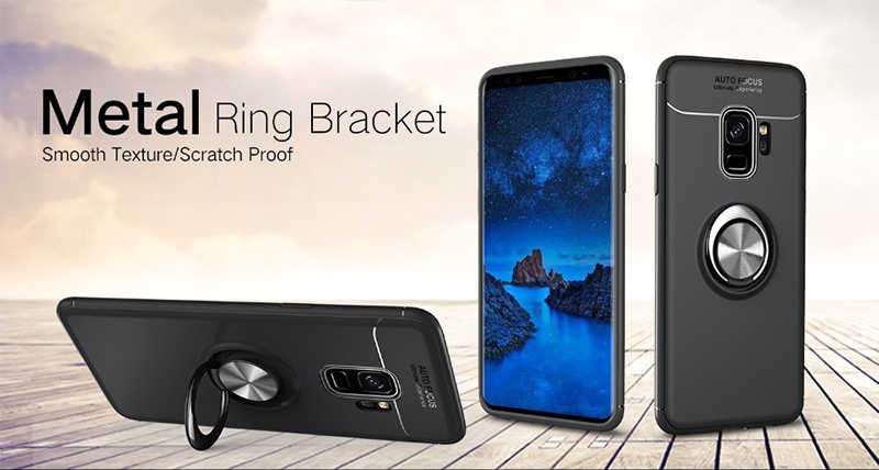 Galaxy S9 Kılıf Zore Ravel Silikon Kapak Siyah-Rose Gold
