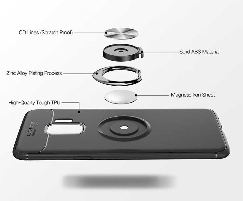 Galaxy S9 Kılıf Zore Ravel Silikon Kapak Siyah