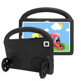 Galaxy T720 Tab S5E Zore Wheel Car Tekerlek Standlı Tablet Eva Silikon Kılıf Kırmızı