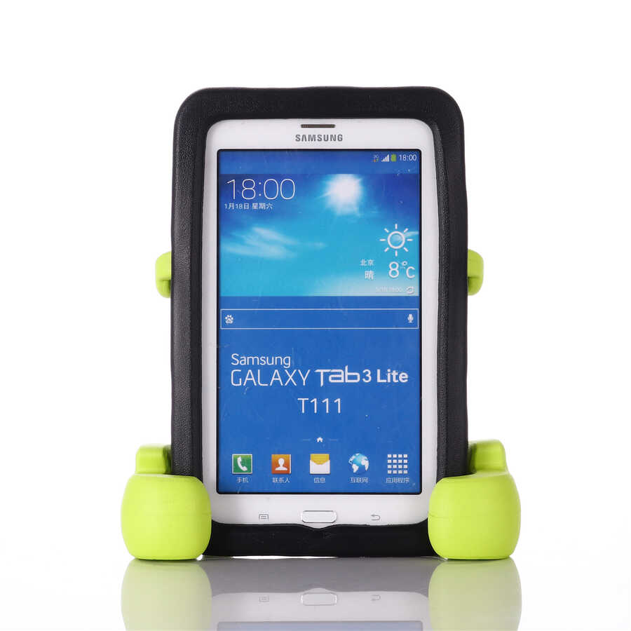 Galaxy Tab 3 Lite 7.0 T110 Zore Eva Boxer Tablet Silikon Kırmızı