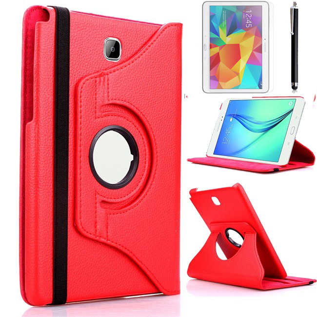 Galaxy Tab A T580 10.1 Zore Dönebilen Standlı Kılıf Kırmızı