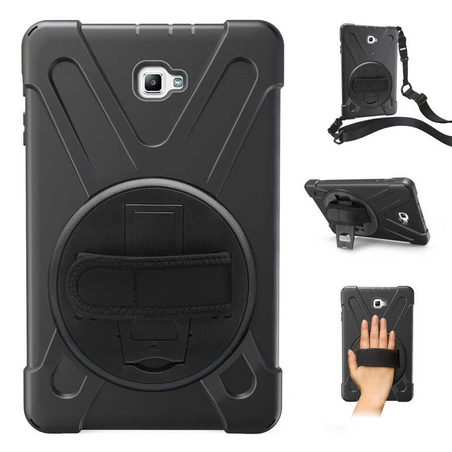 Galaxy Tab A T580 10.1 Zore Defender Tablet Silikon Siyah