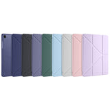 Galaxy Tab A11 Plus Kılıf Zore Tri Folding Kalem Bölmeli Standlı Kılıf Açık Yeşil