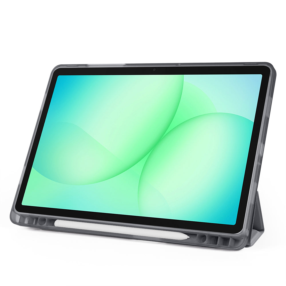 Galaxy Tab A11 Plus Kılıf Zore Tri Folding Kalem Bölmeli Standlı Kılıf Açık Yeşil