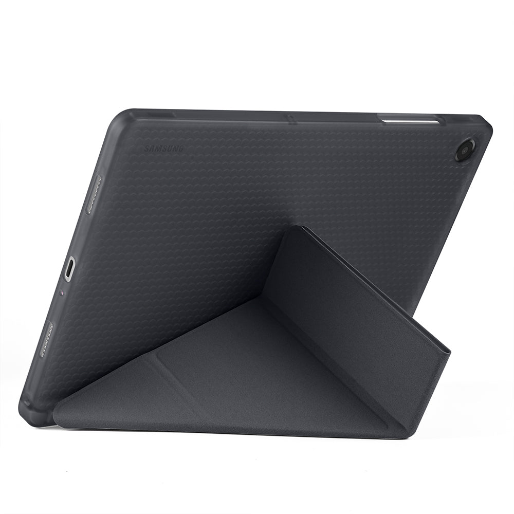 Galaxy Tab A11 Plus Kılıf Zore Tri Folding Kalem Bölmeli Standlı Kılıf Rose Gold