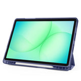 Galaxy Tab A11 Plus Kılıf Zore Tri Folding Kalem Bölmeli Standlı Kılıf Rose Gold