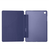 Galaxy Tab A11 Plus Kılıf Zore Tri Folding Kalem Bölmeli Standlı Kılıf Rose Gold