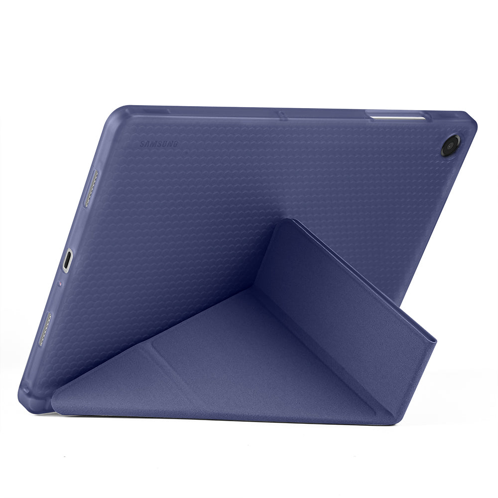 Galaxy Tab A11 Plus Kılıf Zore Tri Folding Kalem Bölmeli Standlı Kılıf Rose Gold