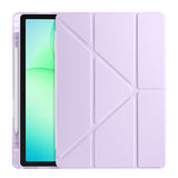 Galaxy Tab A11 Plus Kılıf Zore Tri Folding Kalem Bölmeli Standlı Kılıf Rose Gold