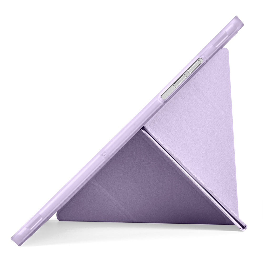 Galaxy Tab A11 Plus Kılıf Zore Tri Folding Kalem Bölmeli Standlı Kılıf Rose Gold