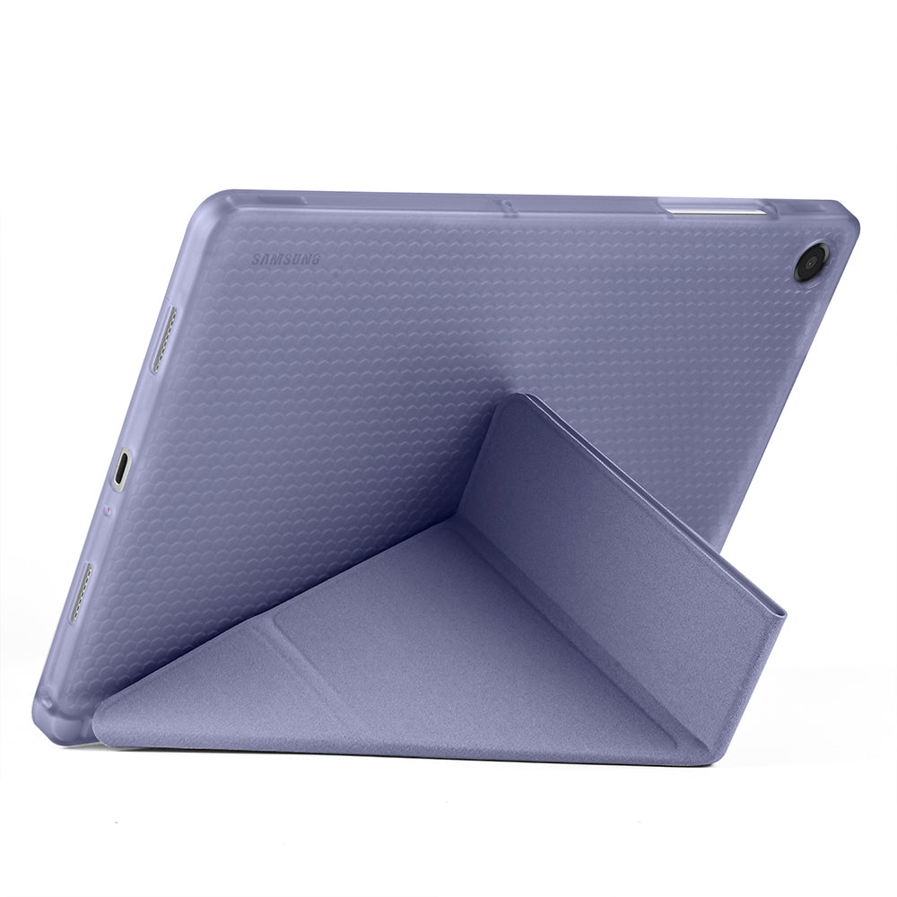 Galaxy Tab A11 Plus Kılıf Zore Tri Folding Kalem Bölmeli Standlı Kılıf Rose Gold