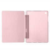 Galaxy Tab A11 Plus Kılıf Zore Tri Folding Kalem Bölmeli Standlı Kılıf Rose Gold