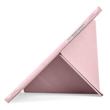 Galaxy Tab A11 Plus Kılıf Zore Tri Folding Kalem Bölmeli Standlı Kılıf Rose Gold