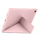 Galaxy Tab A11 Plus Kılıf Zore Tri Folding Kalem Bölmeli Standlı Kılıf Rose Gold