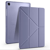 Galaxy Tab A11 Plus Kılıf Zore Tri Folding Kalem Bölmeli Standlı Kılıf Mor