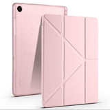 Galaxy Tab A11 Plus Kılıf Zore Tri Folding Kalem Bölmeli Standlı Kılıf Rose Gold