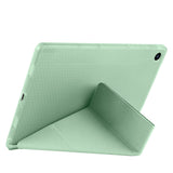 Galaxy Tab A11 Plus Kılıf Zore Tri Folding Kalem Bölmeli Standlı Kılıf Rose Gold