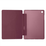 Galaxy Tab A11 Plus Kılıf Zore Tri Folding Kalem Bölmeli Standlı Kılıf Rose Gold
