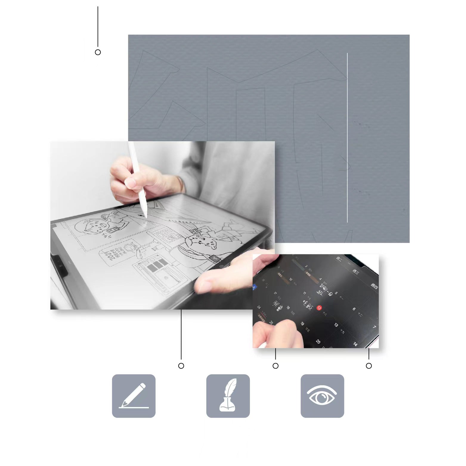 Galaxy Tab A7 10.4 T500 2020 Kağıt Hisli Mat Davin Paper Like Tablet Ekran Koruyucu Renksiz