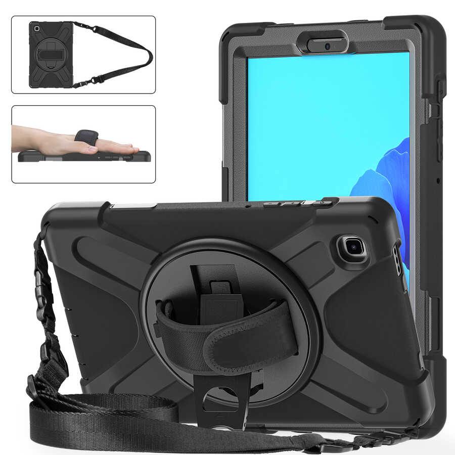 Galaxy Tab A7 Lite T225 Zore Defender Tablet Silikon Siyah