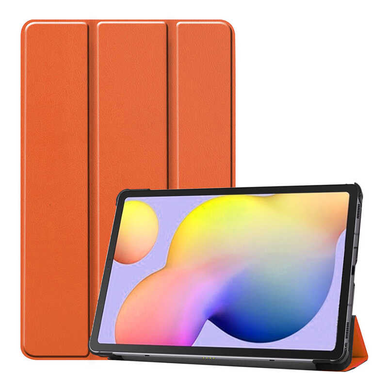 Galaxy Tab A7 Lite T225 Zore Smart Cover Standlı 1-1 Kılıf Turuncu