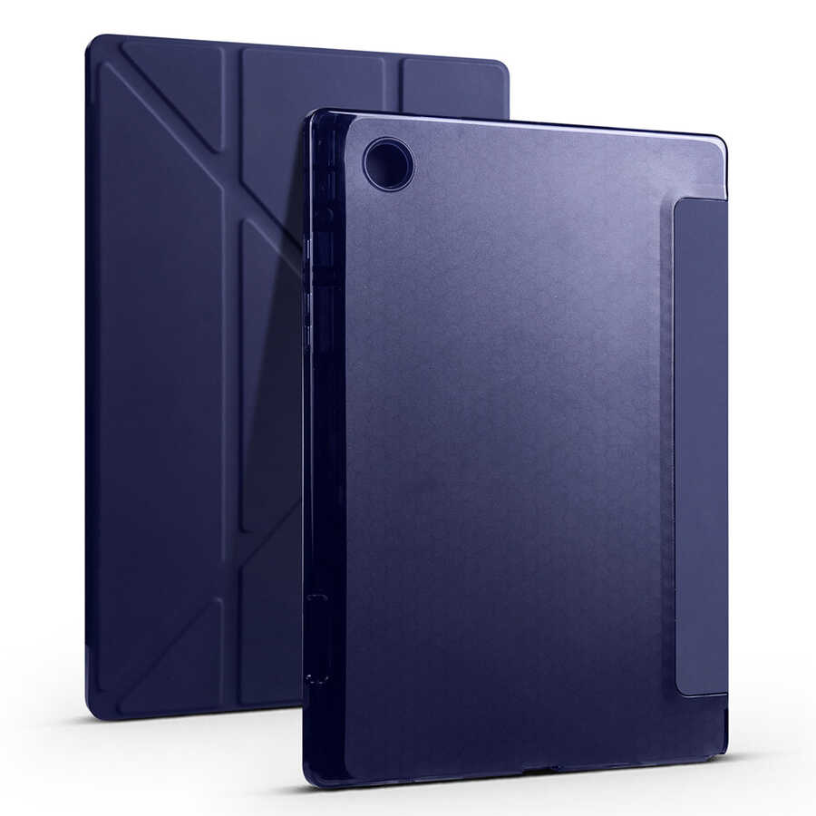 Galaxy Tab A8 10.5 SM-X200 (2021) Kılıf Zore Tri Folding Kalem Bölmeli Standlı Kılıf Koyu Yeşil