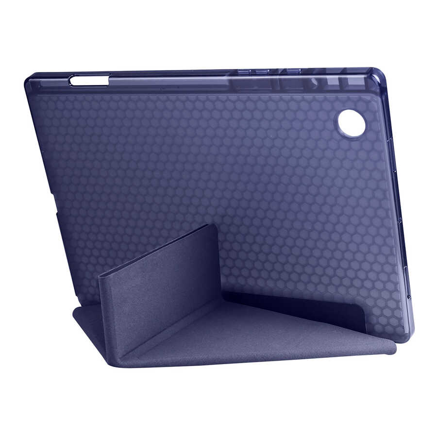 Galaxy Tab A8 10.5 SM-X200 (2021) Kılıf Zore Tri Folding Kalem Bölmeli Standlı Kılıf Kırmızı