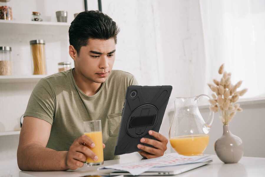 Galaxy Tab A8 10.5 SM-X200 (2021) Zore Defender Tablet Silikon Siyah