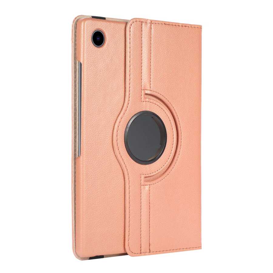 Galaxy Tab A8 10.5 SM-X200 (2021) Zore Dönebilen Standlı Kılıf Rose Gold