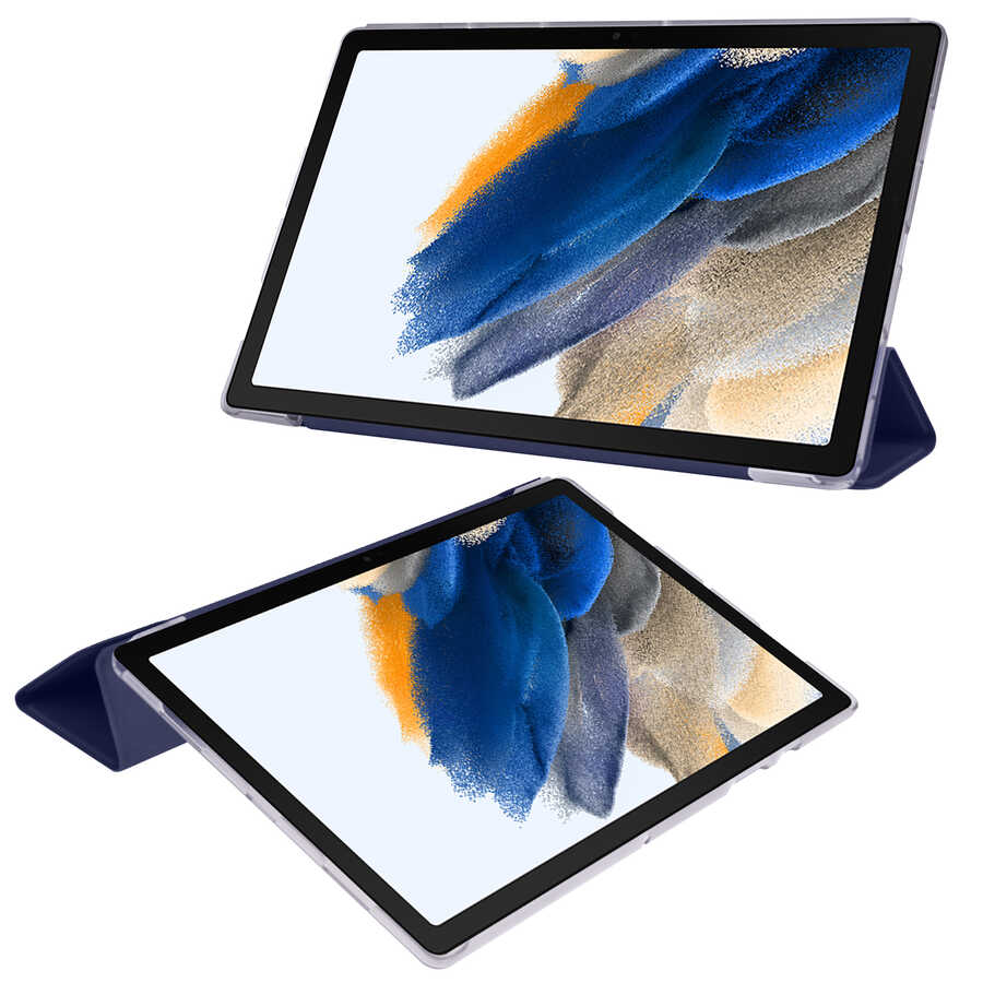 Galaxy Tab A8 10.5 SM-X200 (2021) Zore Smart Cover Standlı 1-1 Kılıf Turuncu