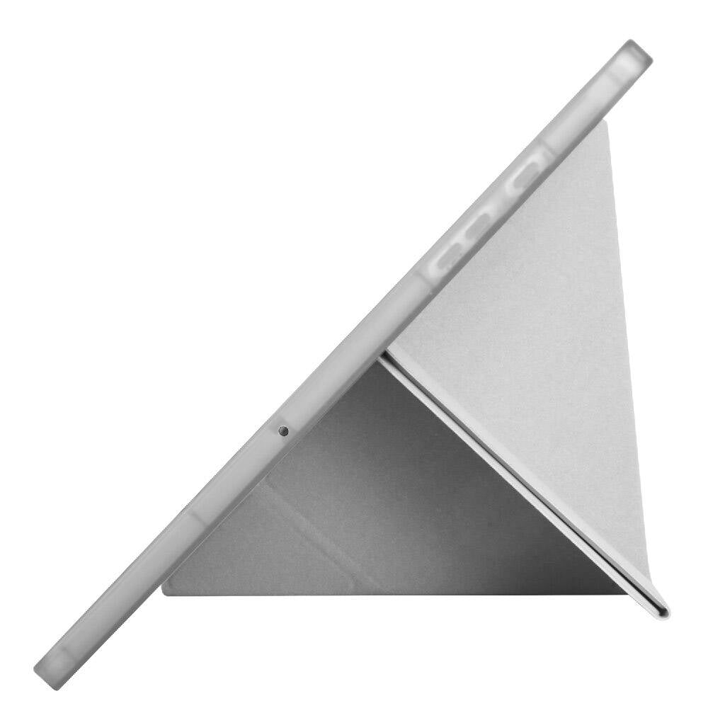 Galaxy Tab A9 Kılıf Zore Tri Folding Kalem Bölmeli Standlı Kılıf Gri